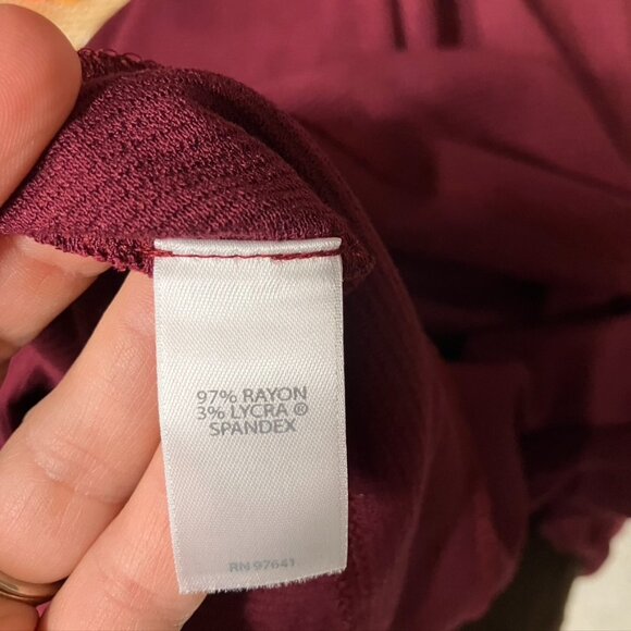 J. Jill Wearever Collection Long Sleeve Knit Dress Maroon Womens MP New‎ Classic - Picture 12 of 14